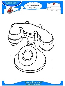 Çocuklar İçin Telefon Boyama Sayfaları 